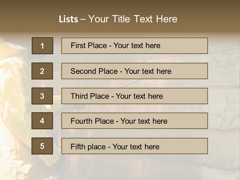A Three-Dimensional Metal Arrow Sign. PowerPoint Template