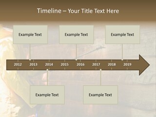A Three-Dimensional Metal Arrow Sign. PowerPoint Template