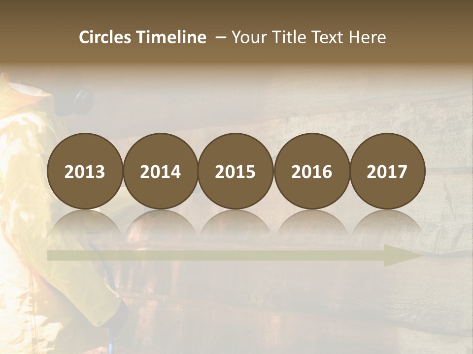 A Three-Dimensional Metal Arrow Sign. PowerPoint Template