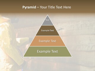 A Three-Dimensional Metal Arrow Sign. PowerPoint Template