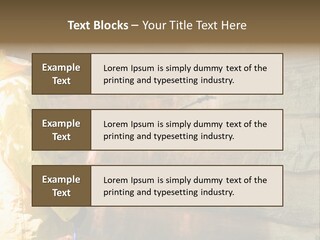 A Three-Dimensional Metal Arrow Sign. PowerPoint Template