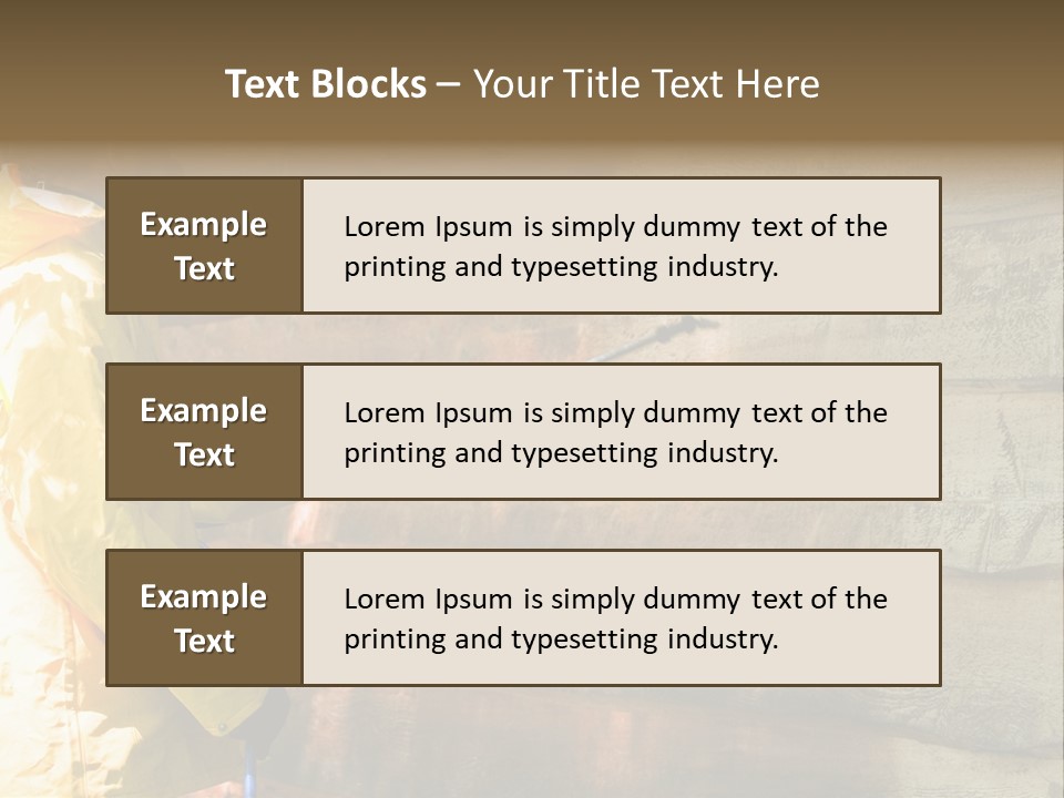 A Three-Dimensional Metal Arrow Sign. PowerPoint Template