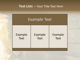 A Three-Dimensional Metal Arrow Sign. PowerPoint Template