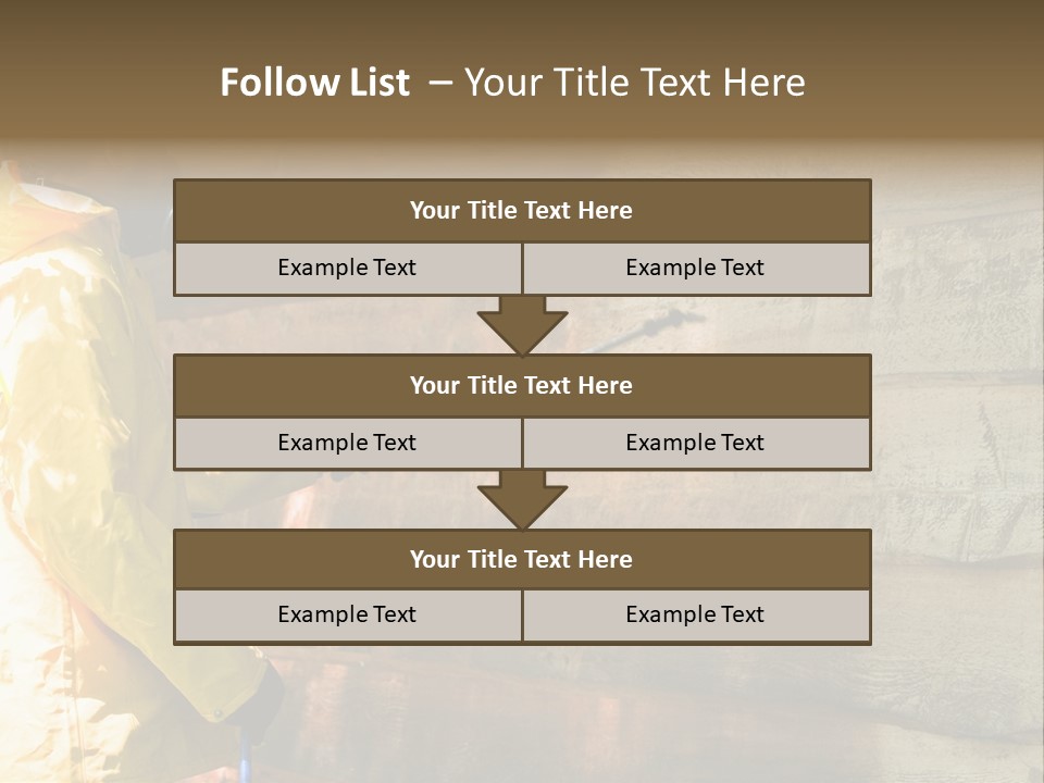 A Three-Dimensional Metal Arrow Sign. PowerPoint Template
