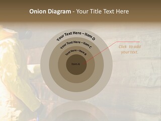 A Three-Dimensional Metal Arrow Sign. PowerPoint Template