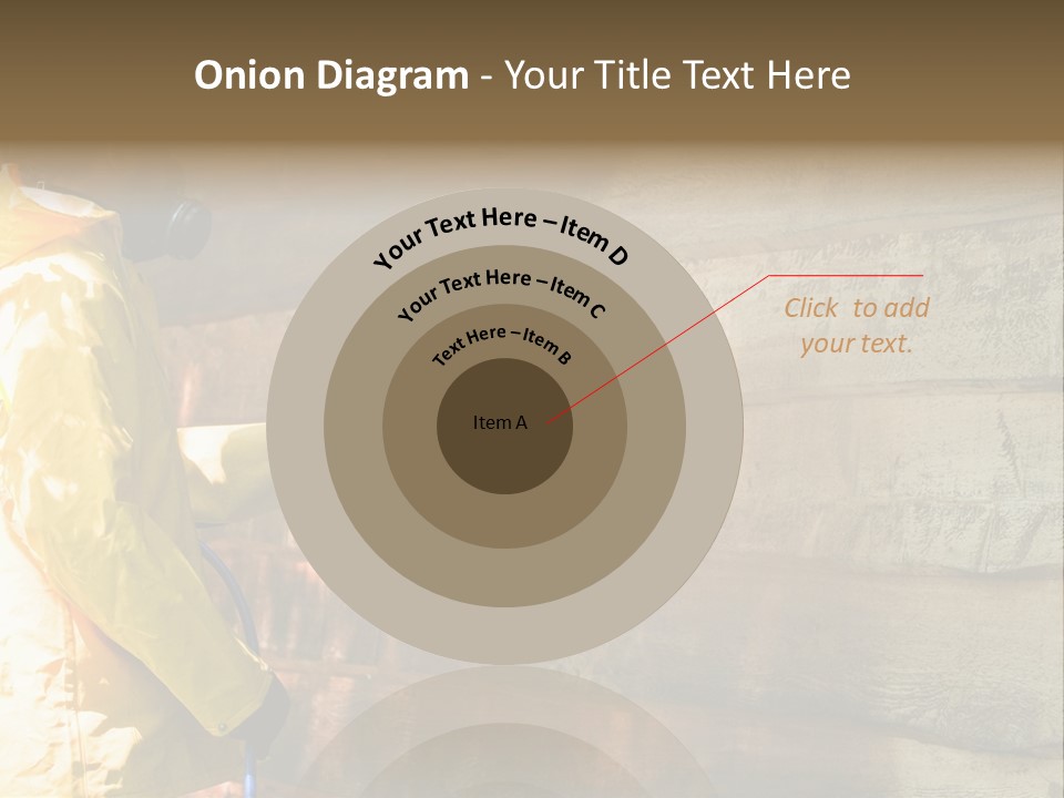 A Three-Dimensional Metal Arrow Sign. PowerPoint Template