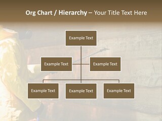 A Three-Dimensional Metal Arrow Sign. PowerPoint Template