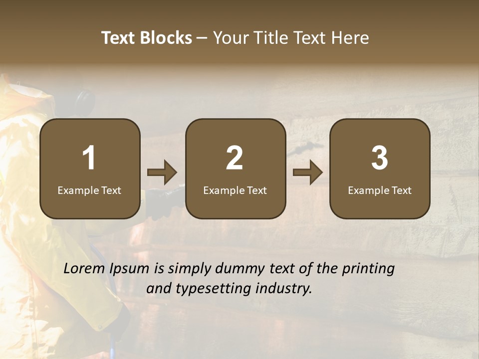 A Three-Dimensional Metal Arrow Sign. PowerPoint Template