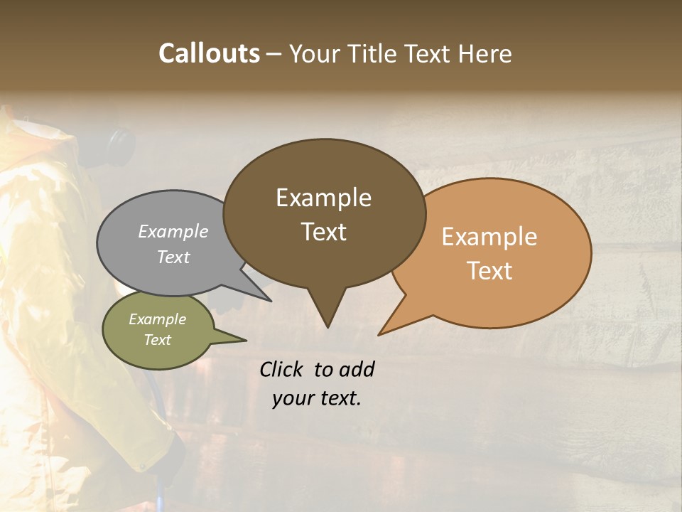 A Three-Dimensional Metal Arrow Sign. PowerPoint Template