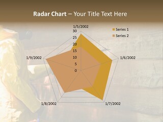 A Three-Dimensional Metal Arrow Sign. PowerPoint Template