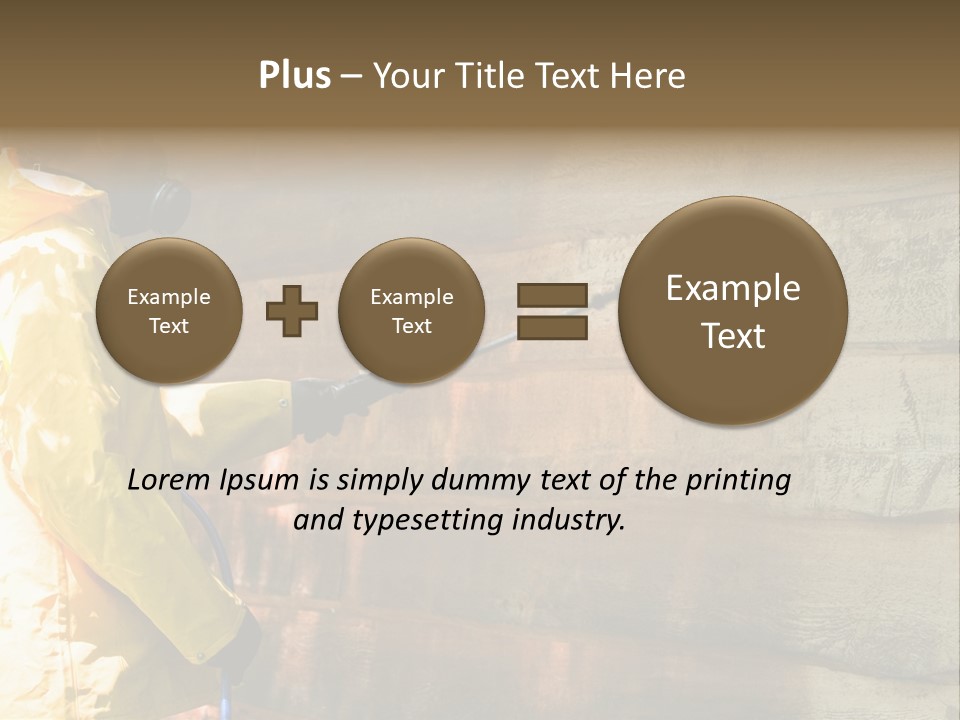 A Three-Dimensional Metal Arrow Sign. PowerPoint Template
