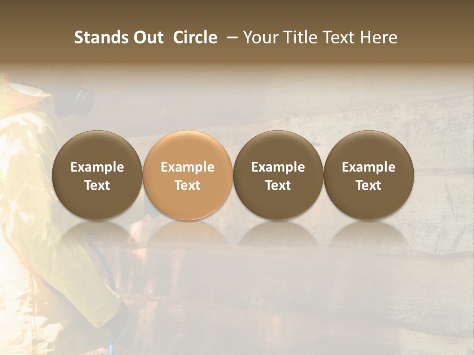 A Three-Dimensional Metal Arrow Sign. PowerPoint Template