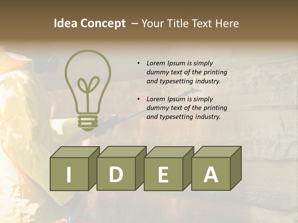 A Three-Dimensional Metal Arrow Sign. PowerPoint Template