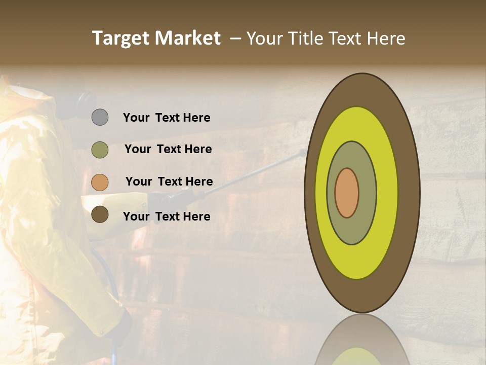 A Three-Dimensional Metal Arrow Sign. PowerPoint Template