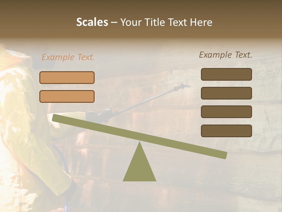 A Three-Dimensional Metal Arrow Sign. PowerPoint Template