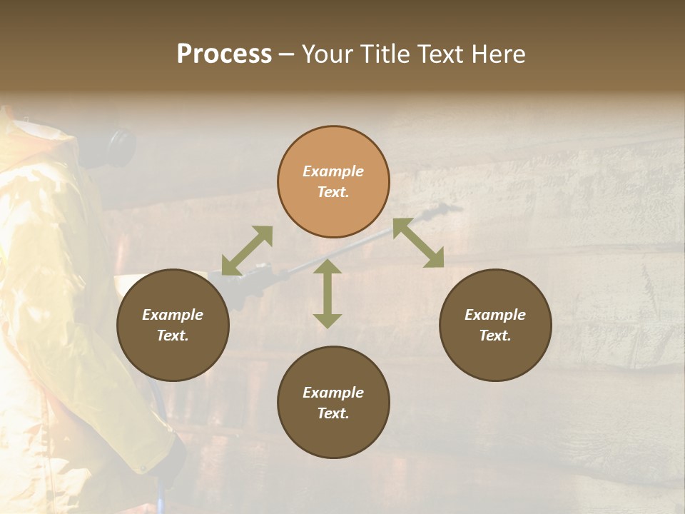 A Three-Dimensional Metal Arrow Sign. PowerPoint Template