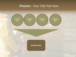 A Three-Dimensional Metal Arrow Sign. PowerPoint Template