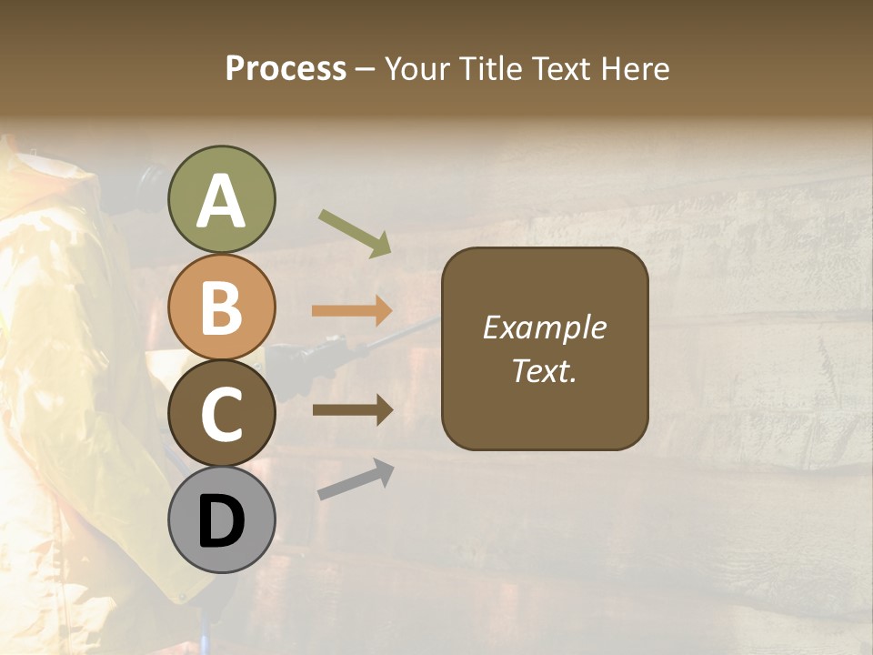 A Three-Dimensional Metal Arrow Sign. PowerPoint Template