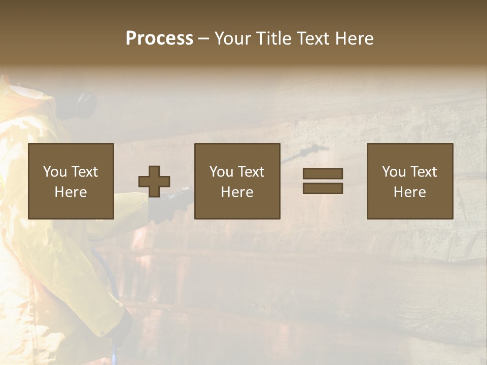 A Three-Dimensional Metal Arrow Sign. PowerPoint Template