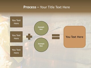 A Three-Dimensional Metal Arrow Sign. PowerPoint Template