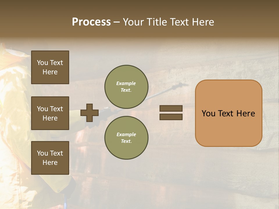 A Three-Dimensional Metal Arrow Sign. PowerPoint Template