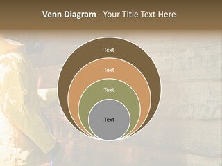 A Three-Dimensional Metal Arrow Sign. PowerPoint Template