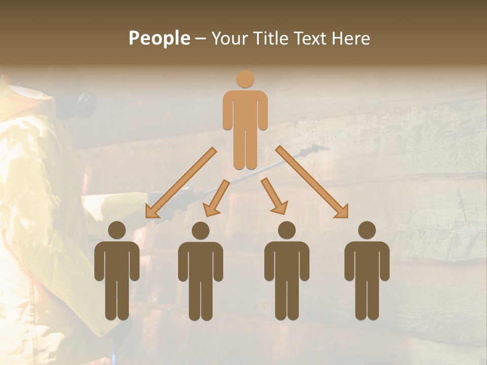 A Three-Dimensional Metal Arrow Sign. PowerPoint Template