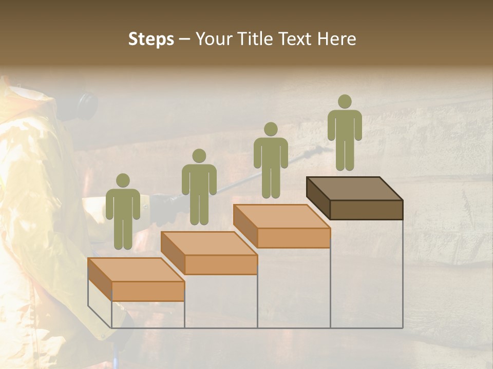 A Three-Dimensional Metal Arrow Sign. PowerPoint Template