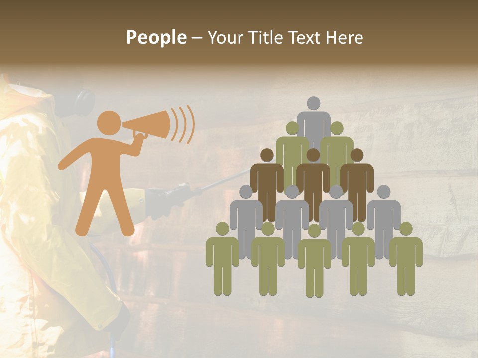 A Three-Dimensional Metal Arrow Sign. PowerPoint Template