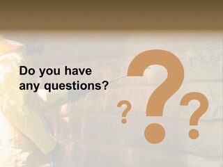 A Three-Dimensional Metal Arrow Sign. PowerPoint Template