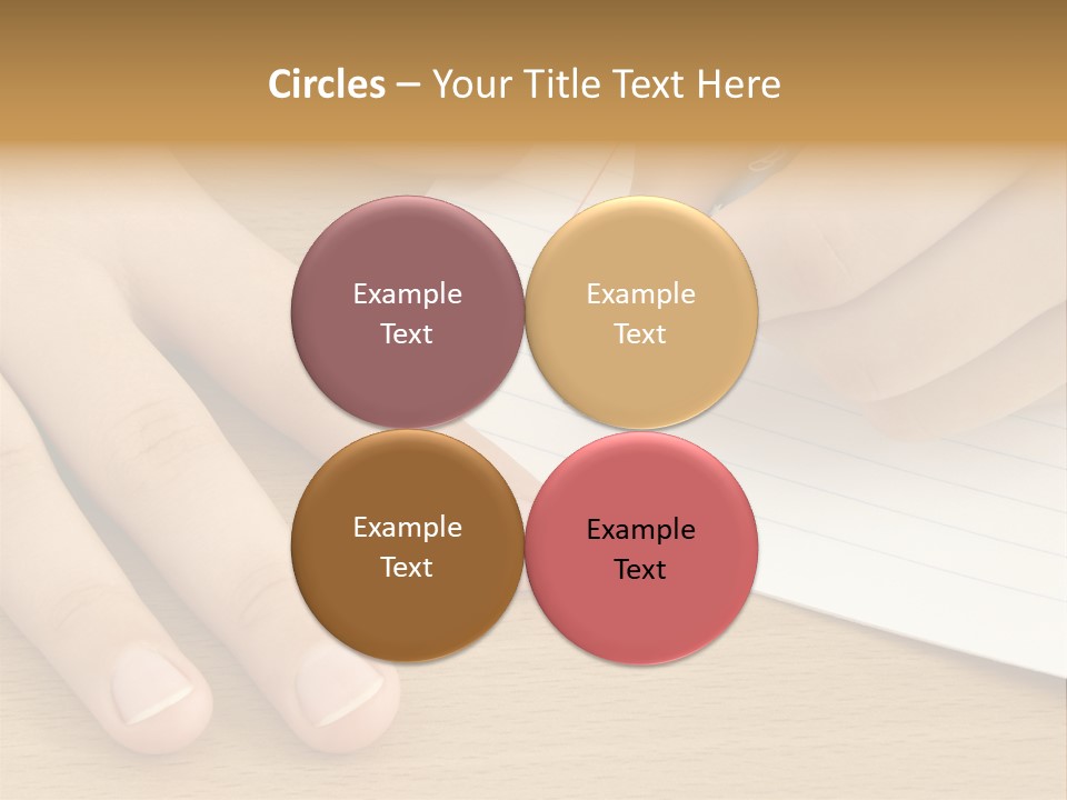 Child Hands With Pen Ready To Write PowerPoint Template