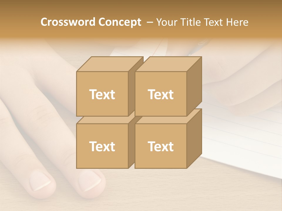 Child Hands With Pen Ready To Write PowerPoint Template