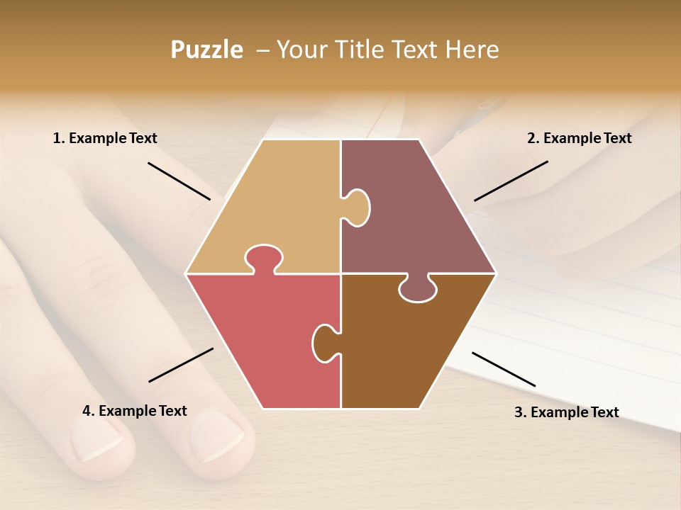 Child Hands With Pen Ready To Write PowerPoint Template
