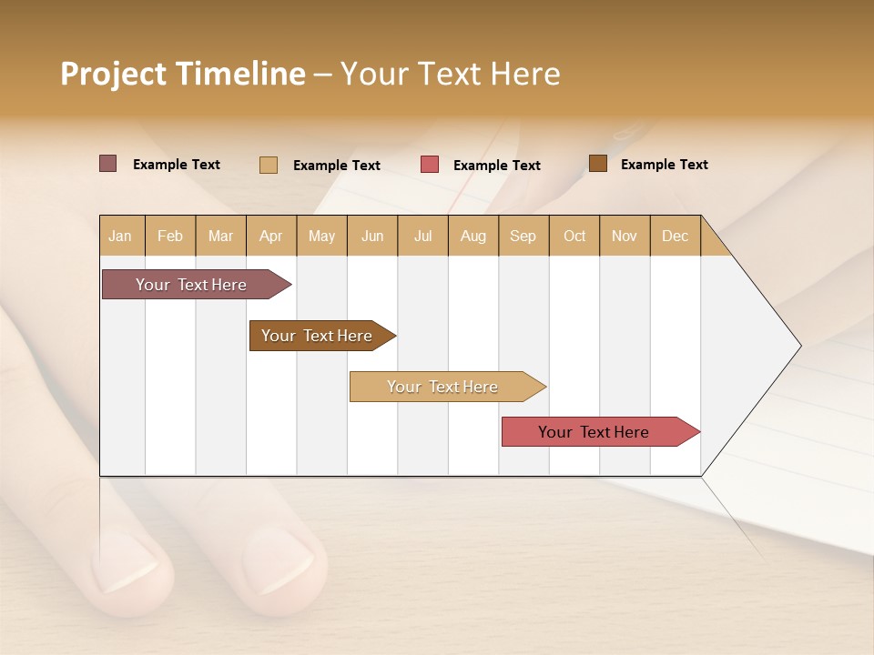 Child Hands With Pen Ready To Write PowerPoint Template