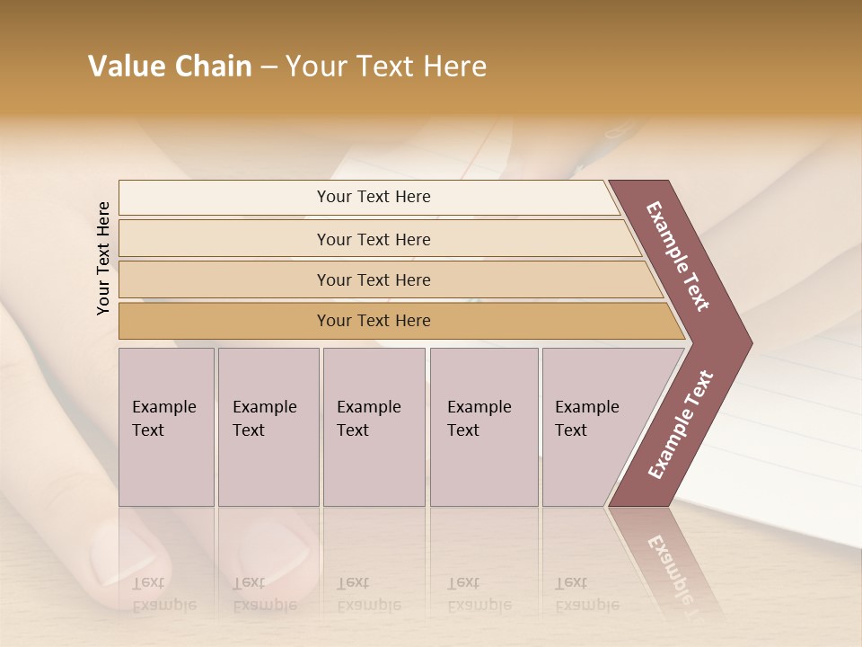 Child Hands With Pen Ready To Write PowerPoint Template