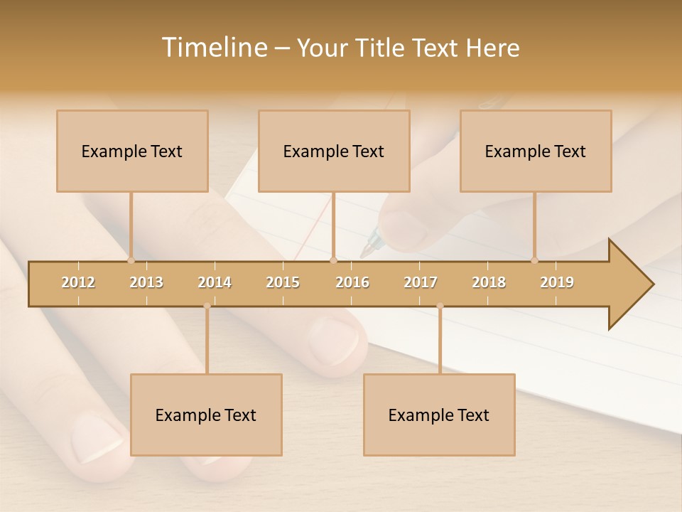 Child Hands With Pen Ready To Write PowerPoint Template