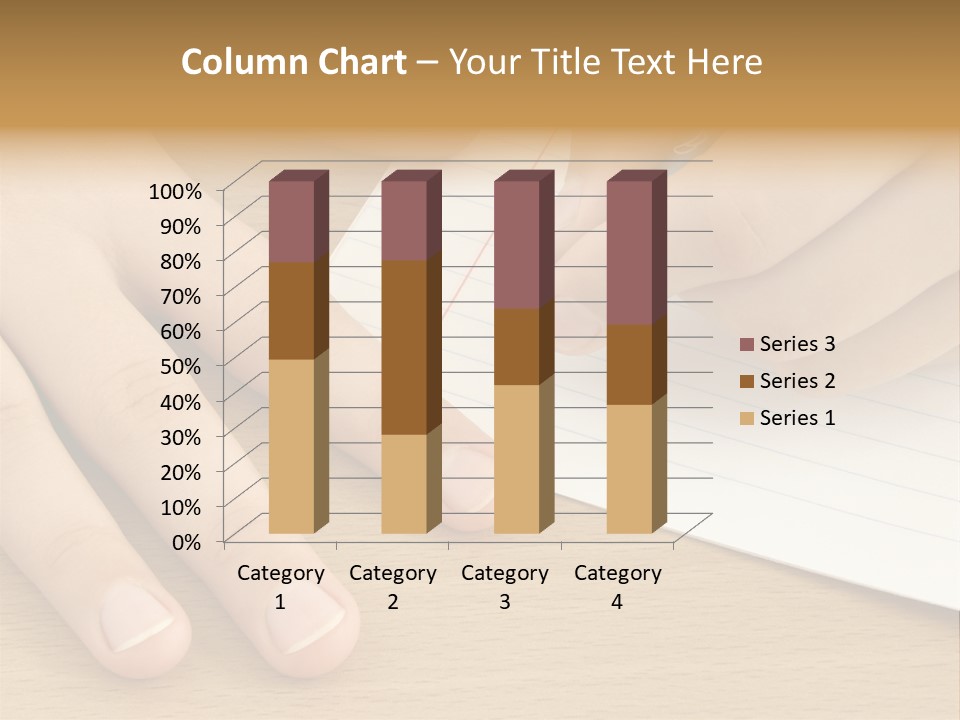 Child Hands With Pen Ready To Write PowerPoint Template