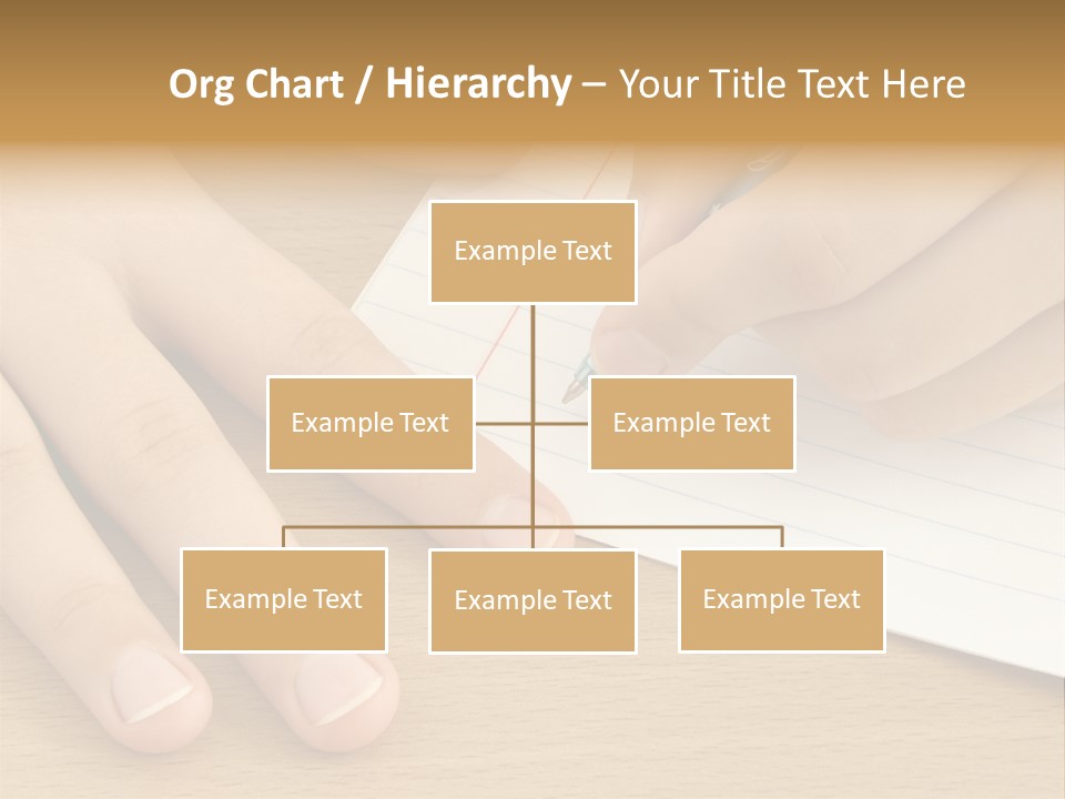 Child Hands With Pen Ready To Write PowerPoint Template