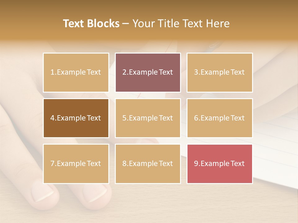 Child Hands With Pen Ready To Write PowerPoint Template