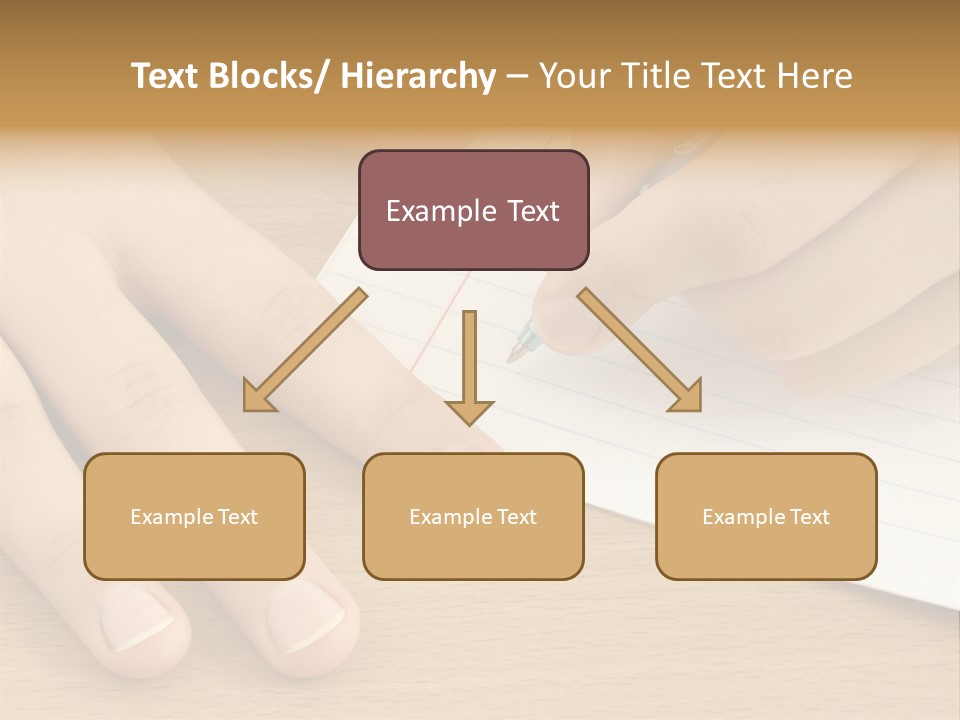 Child Hands With Pen Ready To Write PowerPoint Template