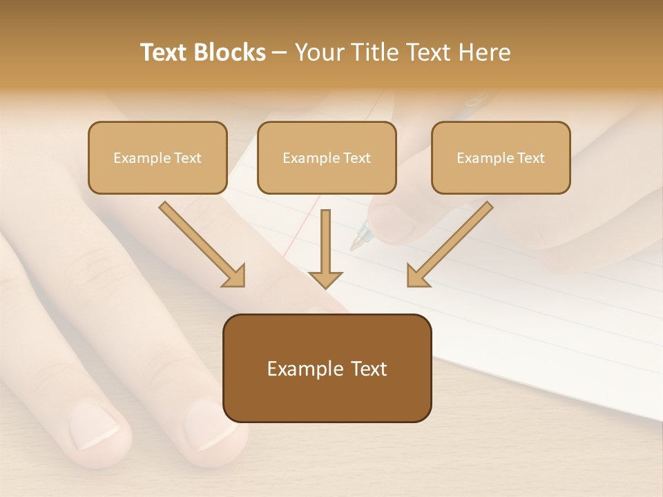 Child Hands With Pen Ready To Write PowerPoint Template