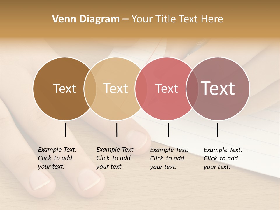 Child Hands With Pen Ready To Write PowerPoint Template