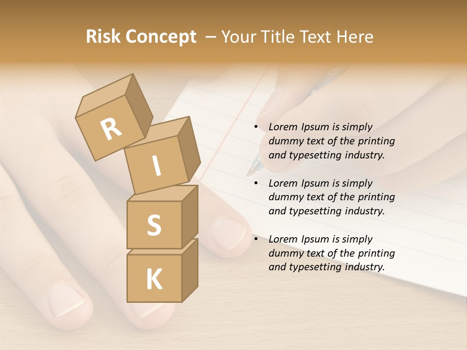 Child Hands With Pen Ready To Write PowerPoint Template