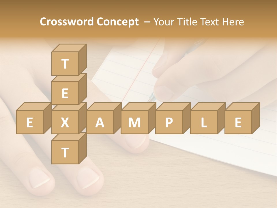 Child Hands With Pen Ready To Write PowerPoint Template