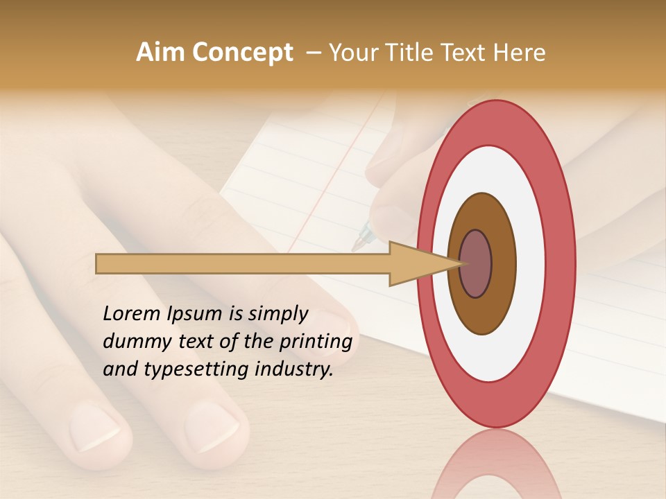 Child Hands With Pen Ready To Write PowerPoint Template