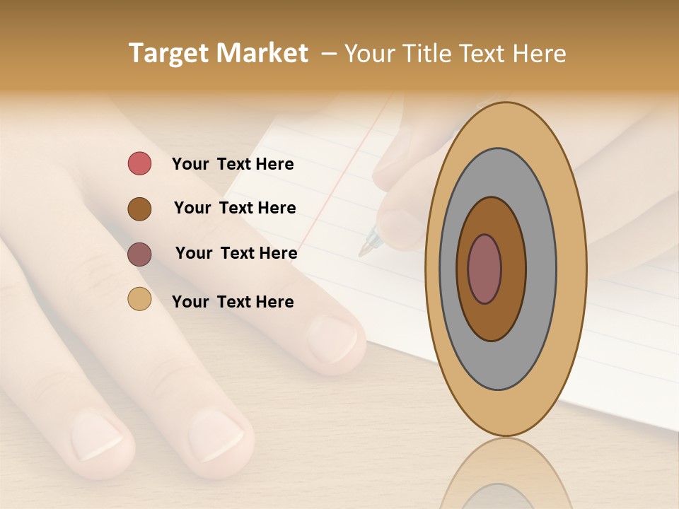 Child Hands With Pen Ready To Write PowerPoint Template