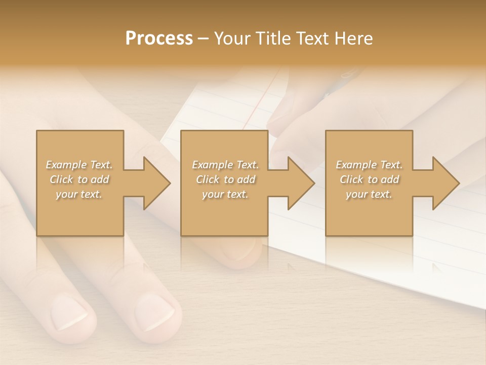 Child Hands With Pen Ready To Write PowerPoint Template