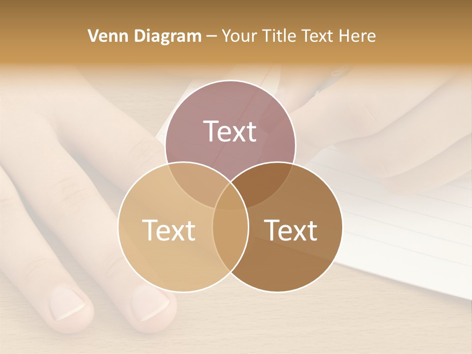 Child Hands With Pen Ready To Write PowerPoint Template