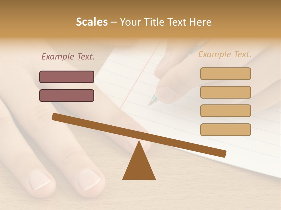 Child Hands With Pen Ready To Write PowerPoint Template