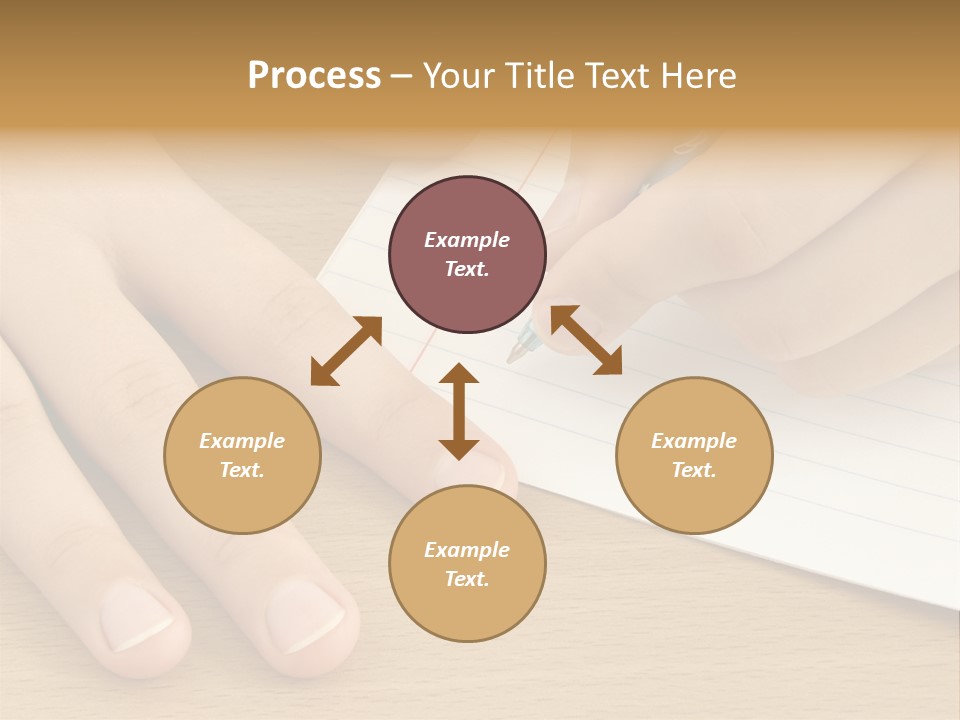 Child Hands With Pen Ready To Write PowerPoint Template